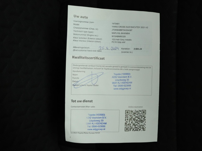 Toyota Yaris Cross - 1.5 Hybrid Dynamic